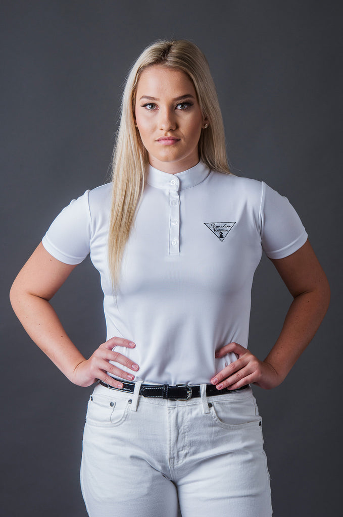 Short Sleeve Technical Riding Shirt - White