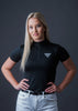 Short Sleeve Technical with Zipper - Black | Signature Equestrian QLD